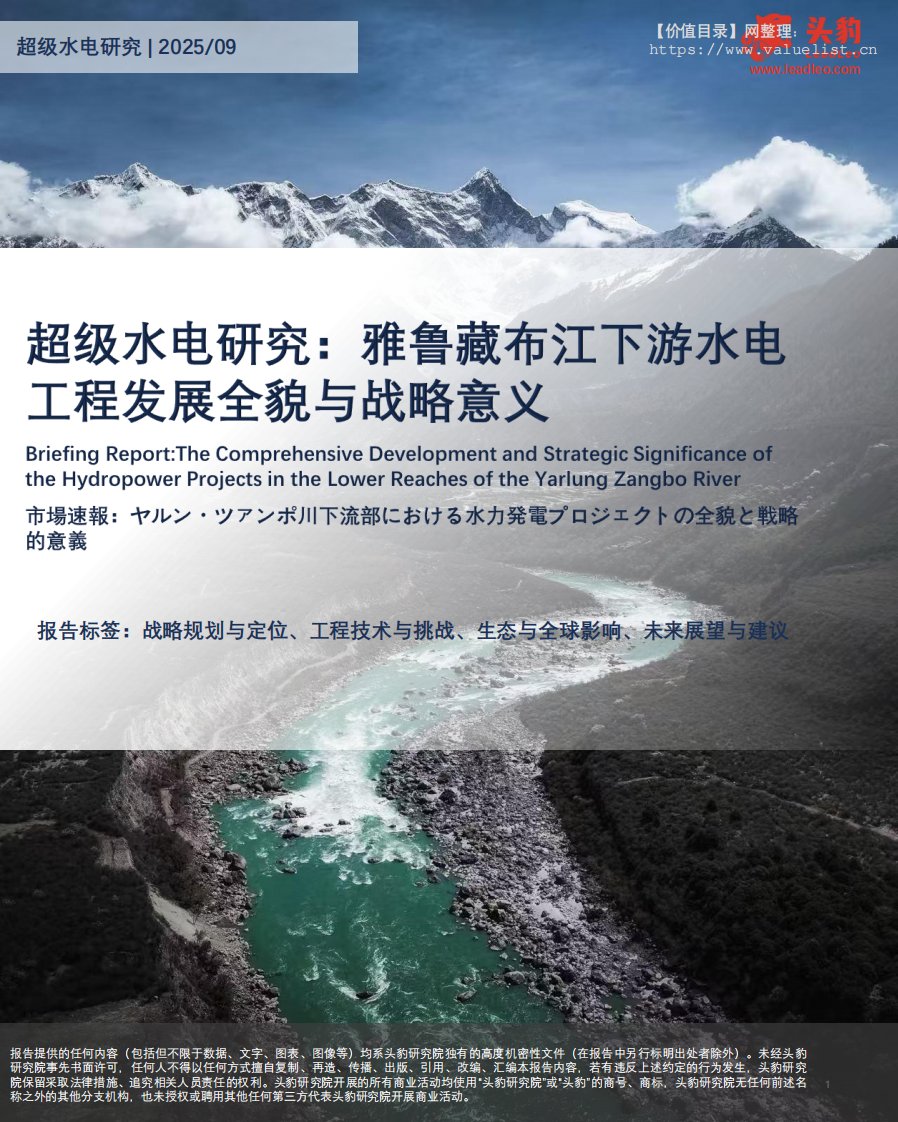 机械设备-超级水电研究：雅鲁藏布江下游水电工程发展全貌与战略意义-头豹研究院[袁栩聪,王利华,张雨彤]-20251211【11页】